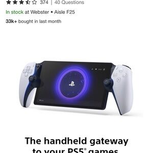 Sony Handheld Console - Black and White